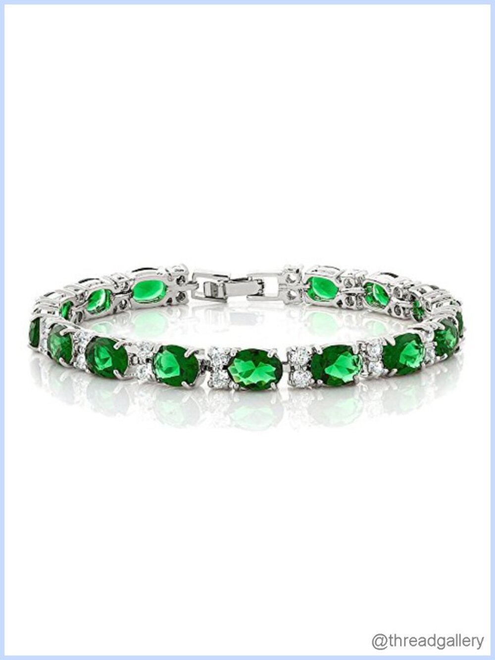 40.00 Cttw Oval Round CZ Tennis Bracelet 7 Inch
